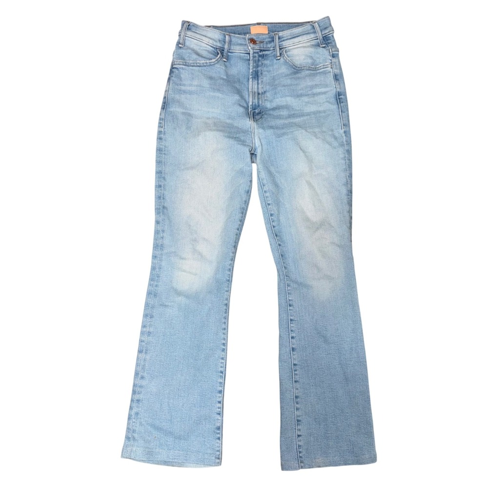 Mother The Hustler Ankle 28 Light Blue High Rise Flare California Cruiser Jeans